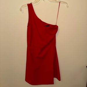One Shoulder Envelope Mini Dress